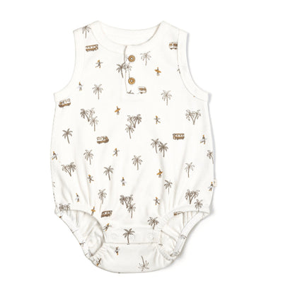 Organic Baby Bubble Onesie - Malibu