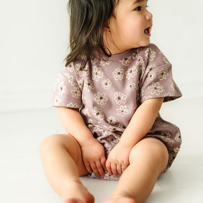 Organic Baby Bubble Romper - Daisies