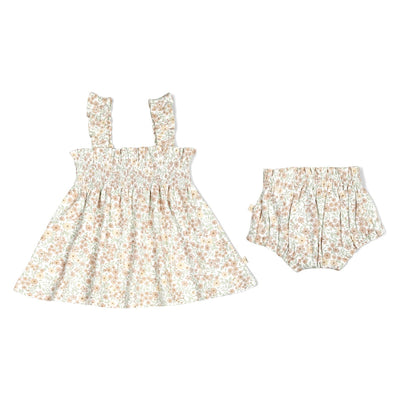 Organic Baby Girls Smocked Dress - Summer Floral