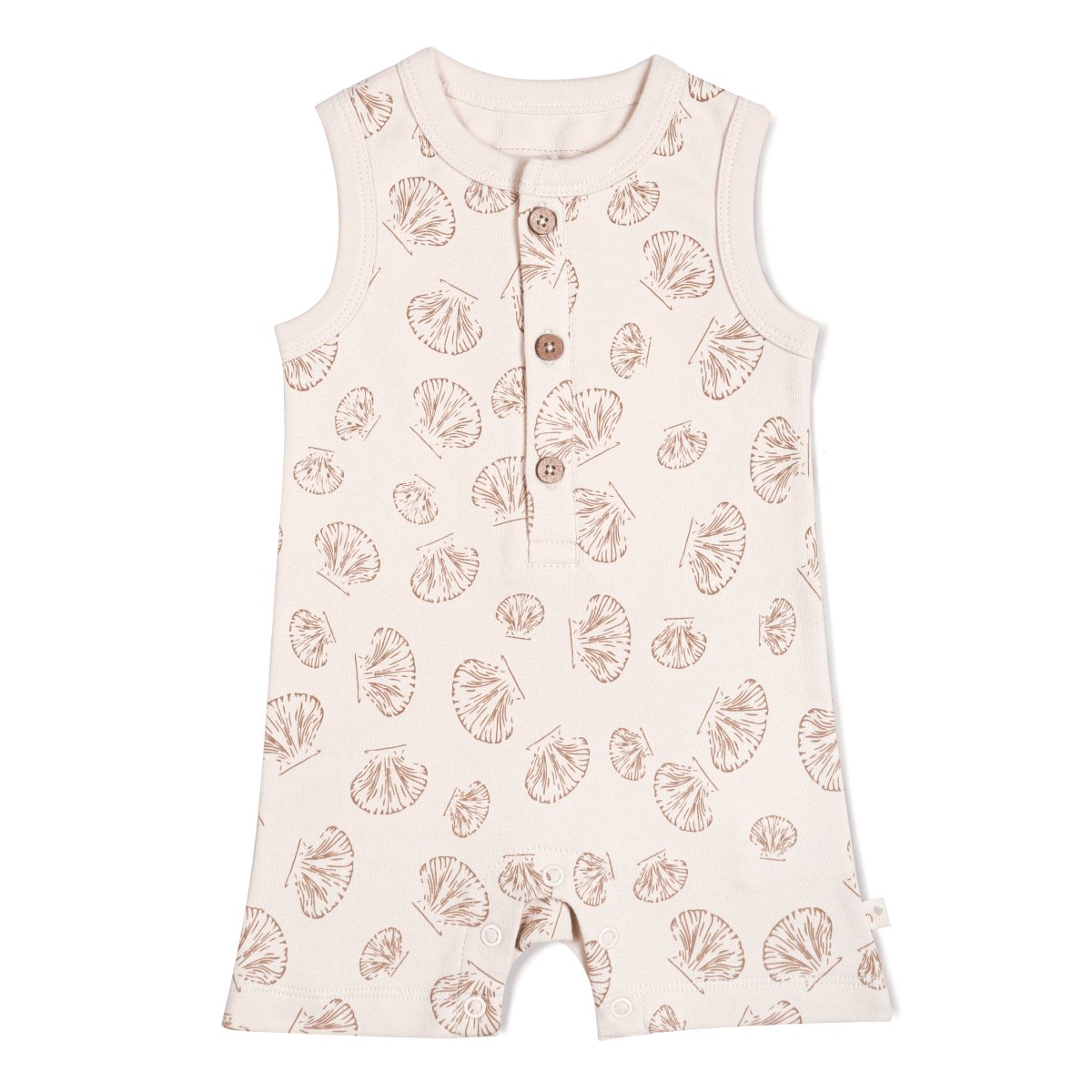 Organic Baby Short Romper - Seashells