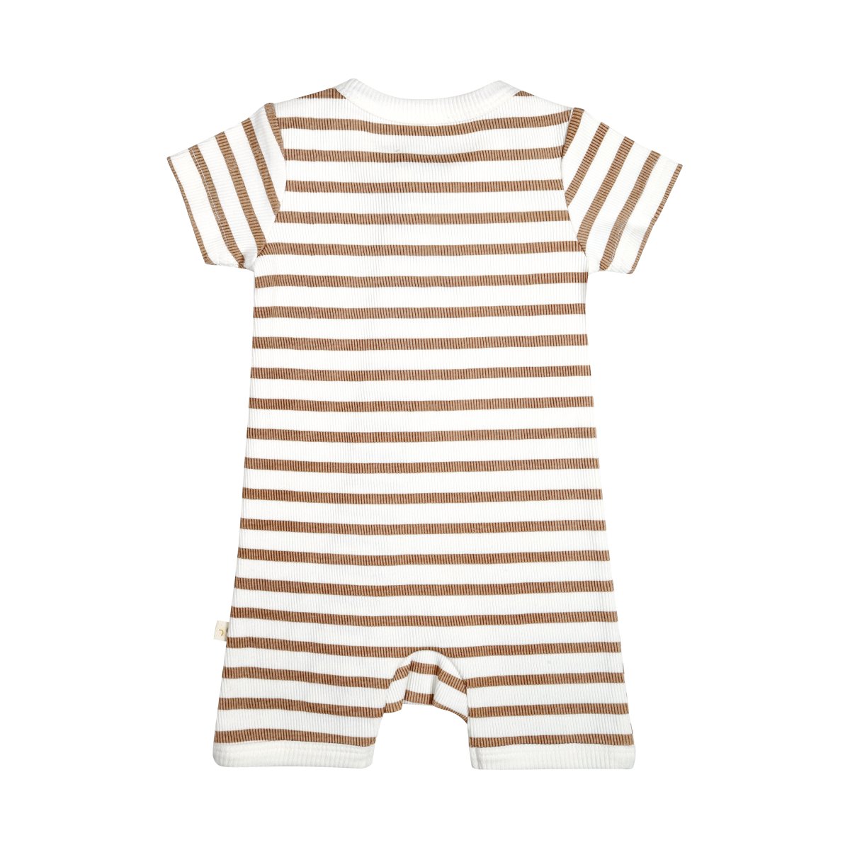 Organic Baby Short Zip Romper - Stripes