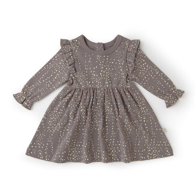 Organic Girls Ruffle Dress - Speckle