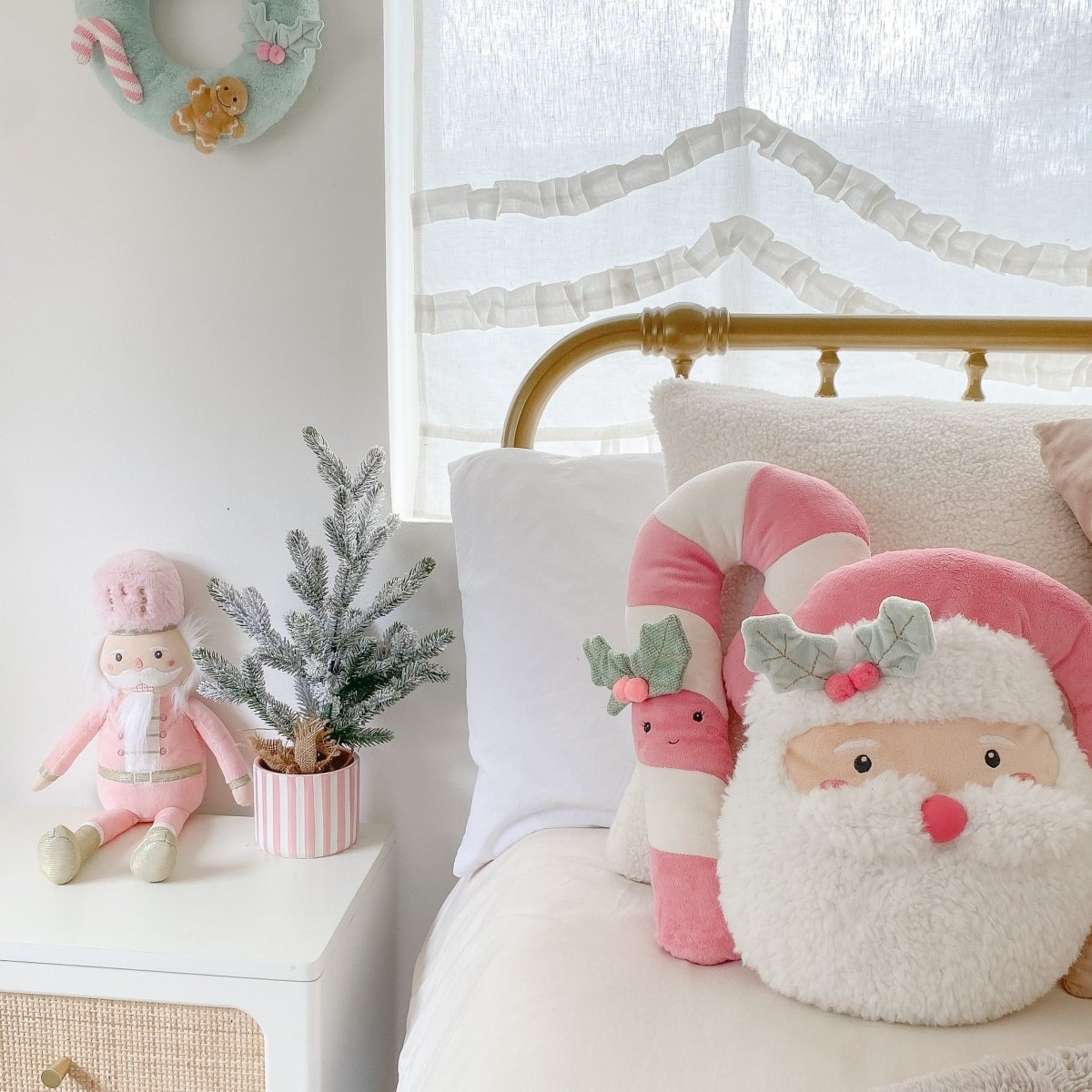 Pink Santa Accent Decor