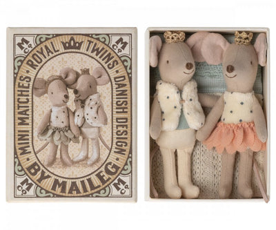 Royal Twins in Box, Little Brother & Sister in Matchbox - Rose