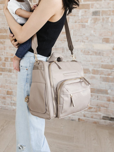 Satchel Diaper Bag - Taupe