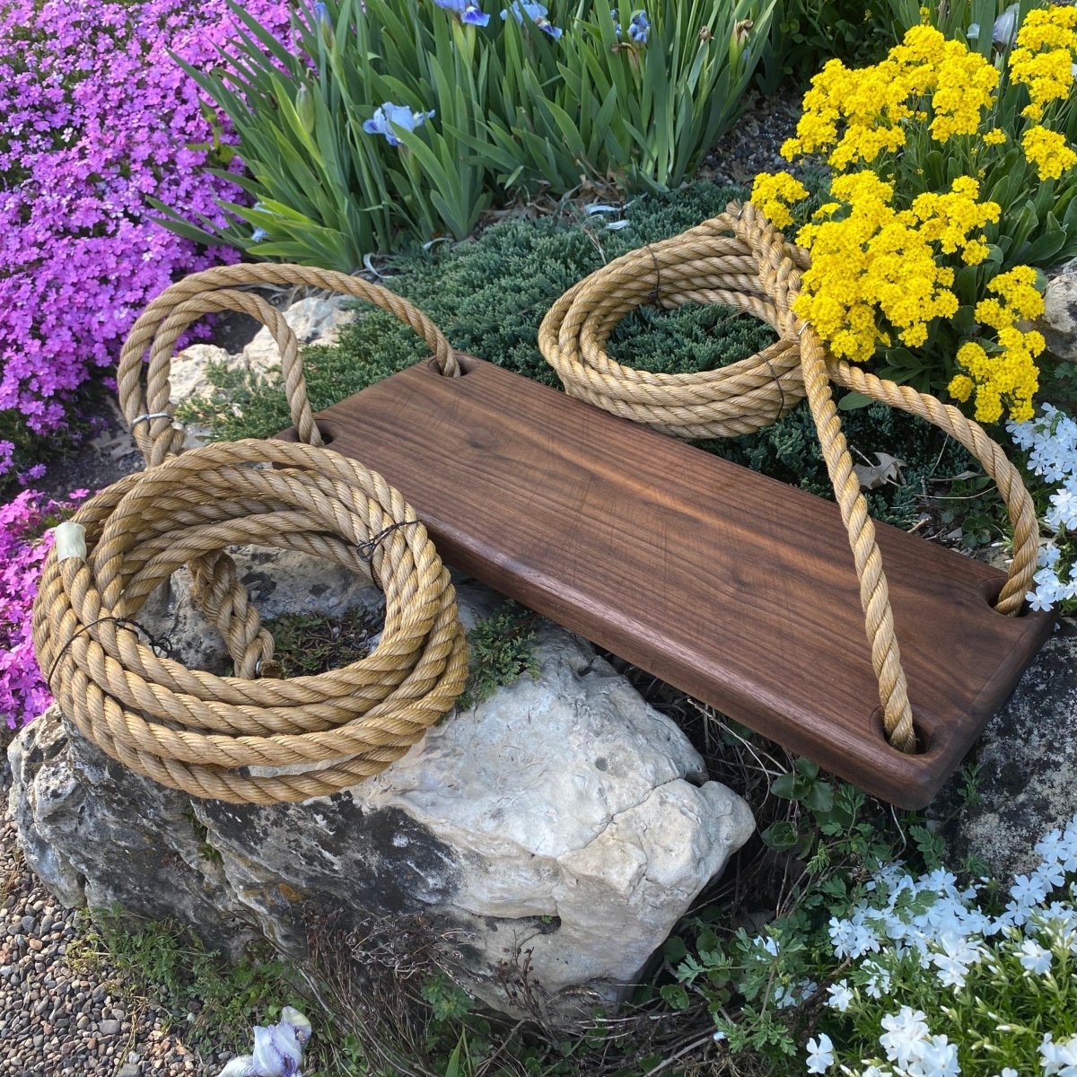 Walnut Stained Classic Bench Swing