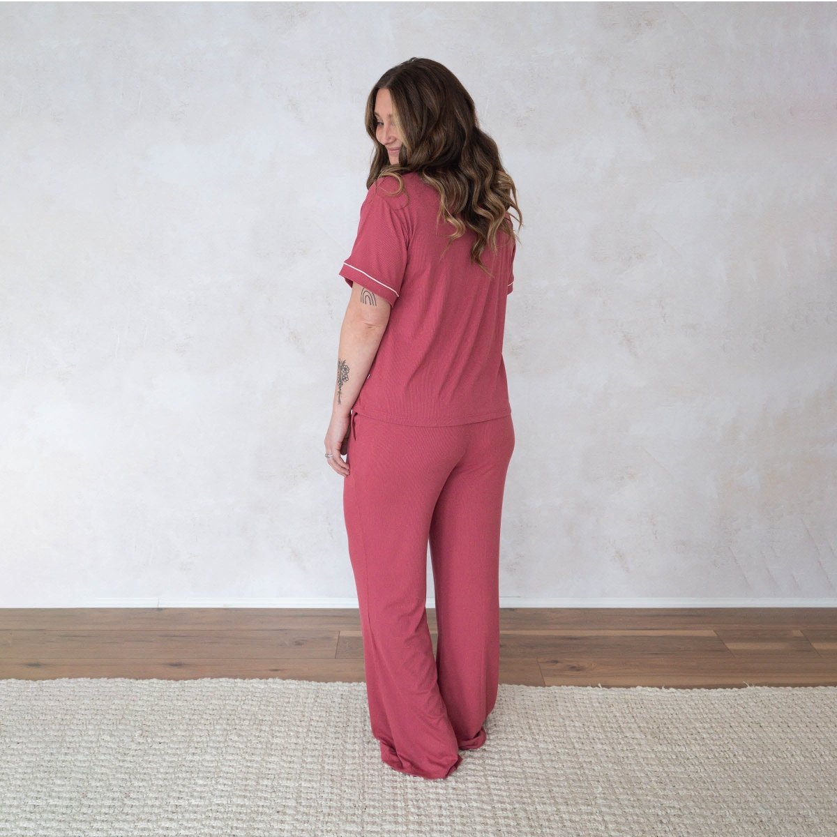 Women's Flare Set - Berry Ribbed