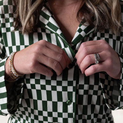 Women's Flare Set - Green Check