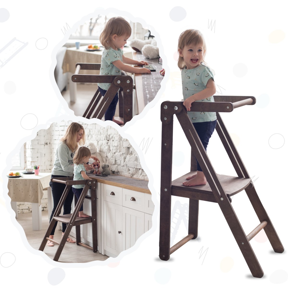 Foldable Step Stool for Toddlers Bee Like Kids