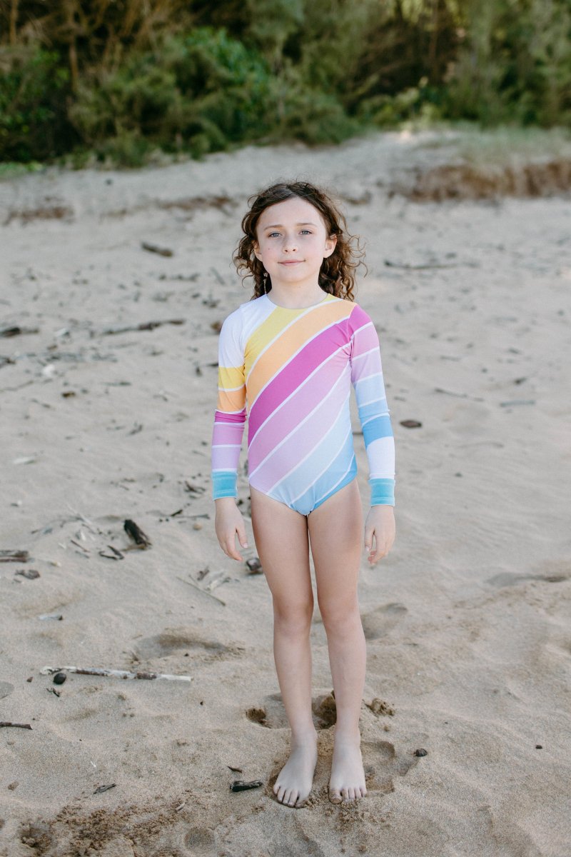 Malibu Rainbow Long Sleeve Swim