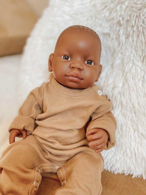 Paola Reina 049 Vinyl African Boy Doll in Nappy