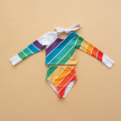 Retro Primary Two Piece Swim