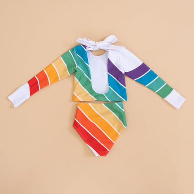 Retro Primary Two Piece Swim