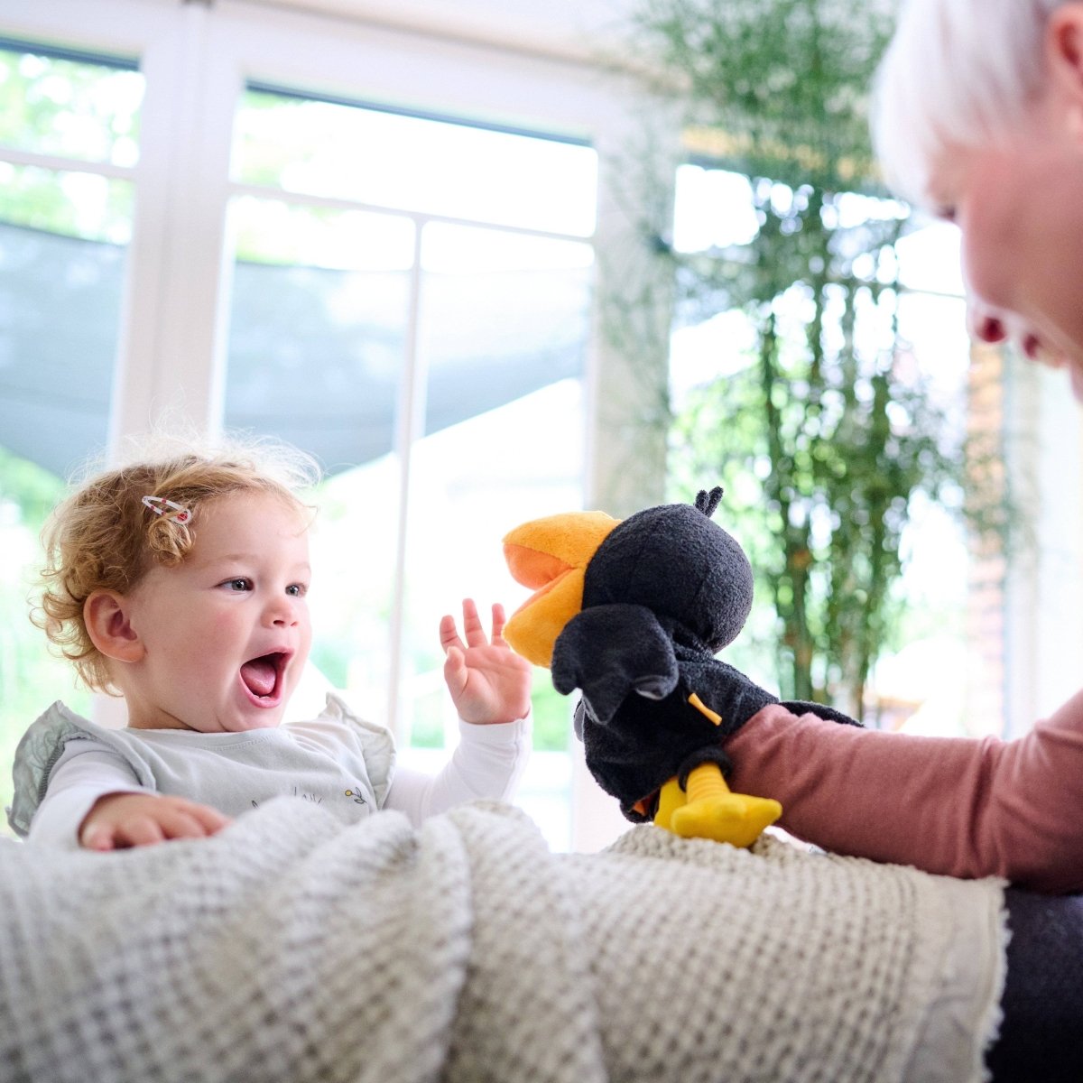 Theo the Raven Glove Puppet